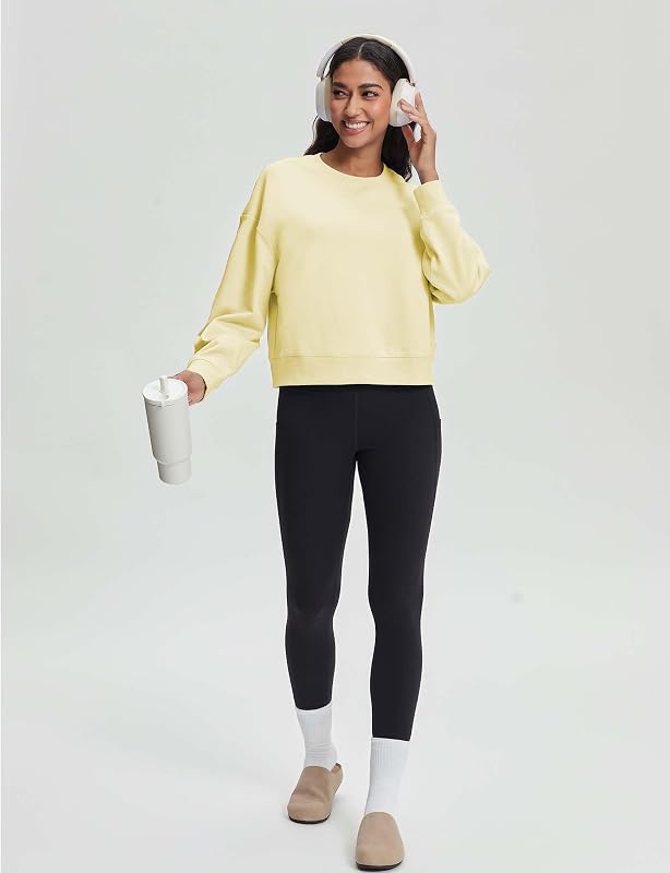 Stelle Women’s Cropped Crewneck Sweatshirt Relaxed Fit Casual Everyday image 5