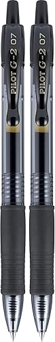 Miniatura 6 de Pilot - Bolígrafos en gel G2, con punta rodante, recargables y retráctiles de alta calidad, punta fina, tinta negra, una unidad (31026)