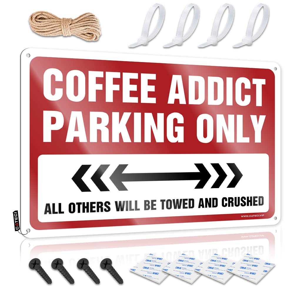 Sign Farm Vintage Wall Decor | Coffee Addict Parking Only Indie Accessory For Clearance Home Decoration(30X40CM)