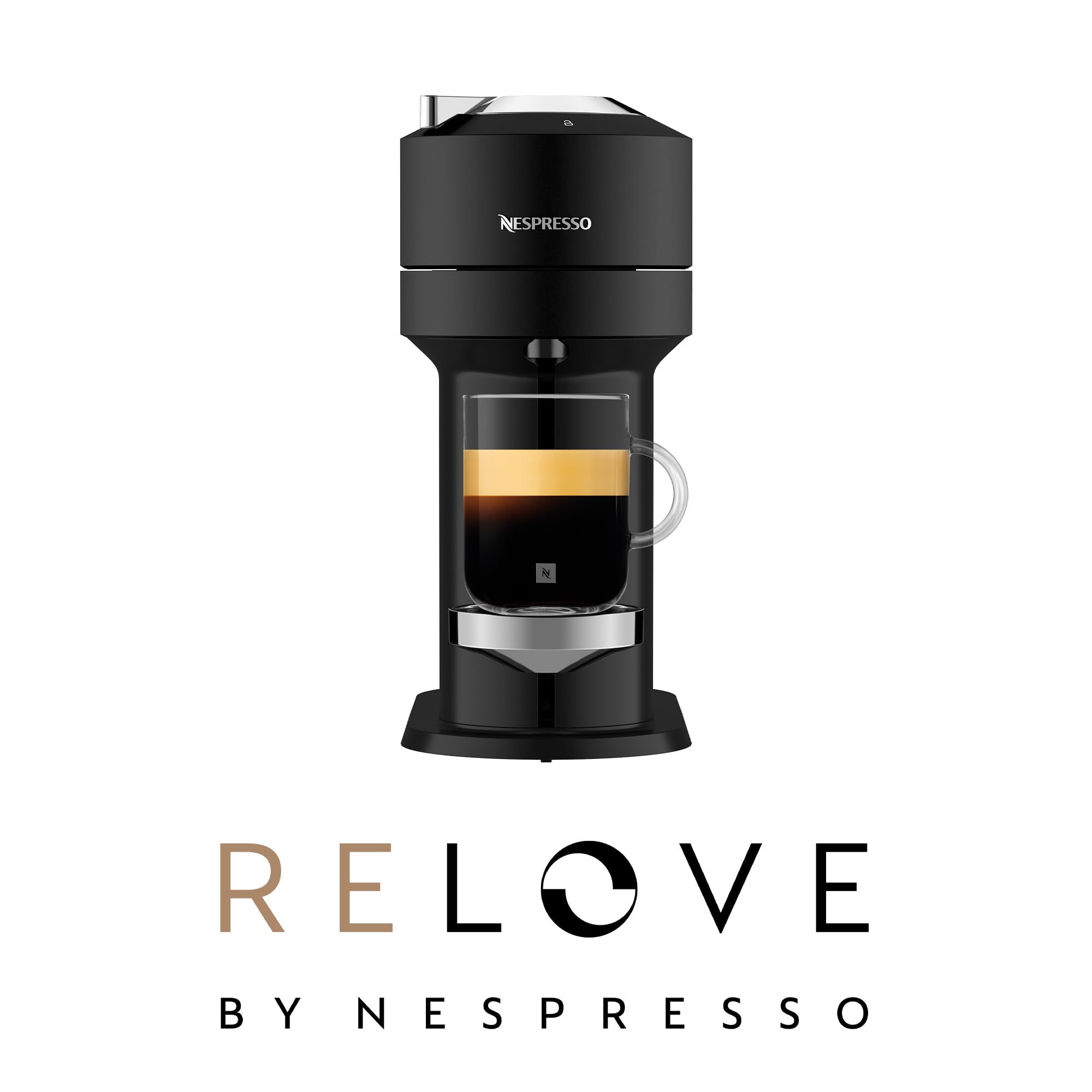 Nespresso Relove Vertuo Next Kaffeemaschine Matt Black (Generalüberholt)
