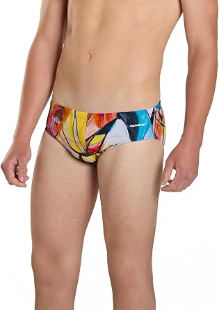 Sporti Men's Swim Briefs - Swimsuit Training Bathing Suit for Swimmers - Men's Athletic Swimwear Briefs for Lap Swimming