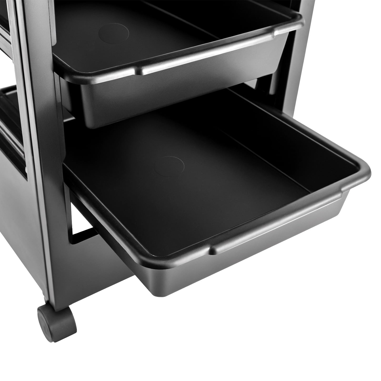 WooDerson Hair Salon Trolley, Friseurwagen Rollwagen, Haarschnitt Werkstattwagen mit 5 Schubladen, Friseur Organizer für Werkzeuge, Zubehör und Aufbewahrung, für Haarstudio und Heimgebrauc