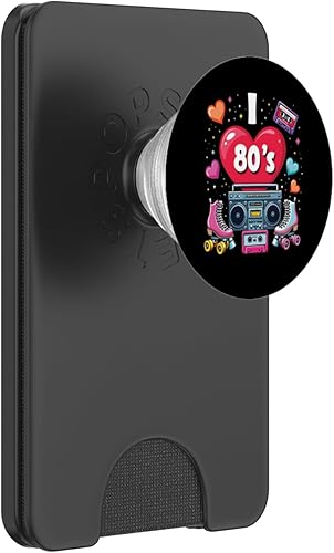 I Love the 80's Retro Boombox Classic Throwback Fun Memory PopSockets PopWallet for MagSafe
