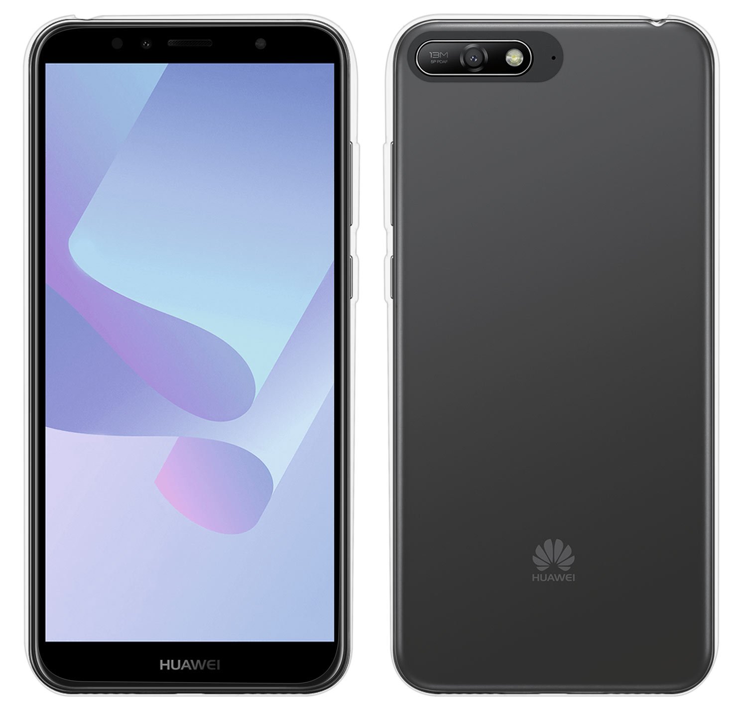 Yayago Ultra-Slim Protective Case for Huawei Y6 (2018) TPU Silicone Transparent 0.8 mm