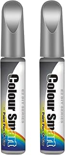 Bilskrapa penna, 2-pack bilfärg repreparationspenna, silver | Dubbel färg-/sprayinsats, färgkoordinerad finish, enkel gör-det-själv-reparation för vardagliga bilrepor