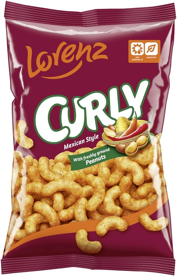 Lorenz Curly Mexican Style Peanut Puffs 100g Pack of 14