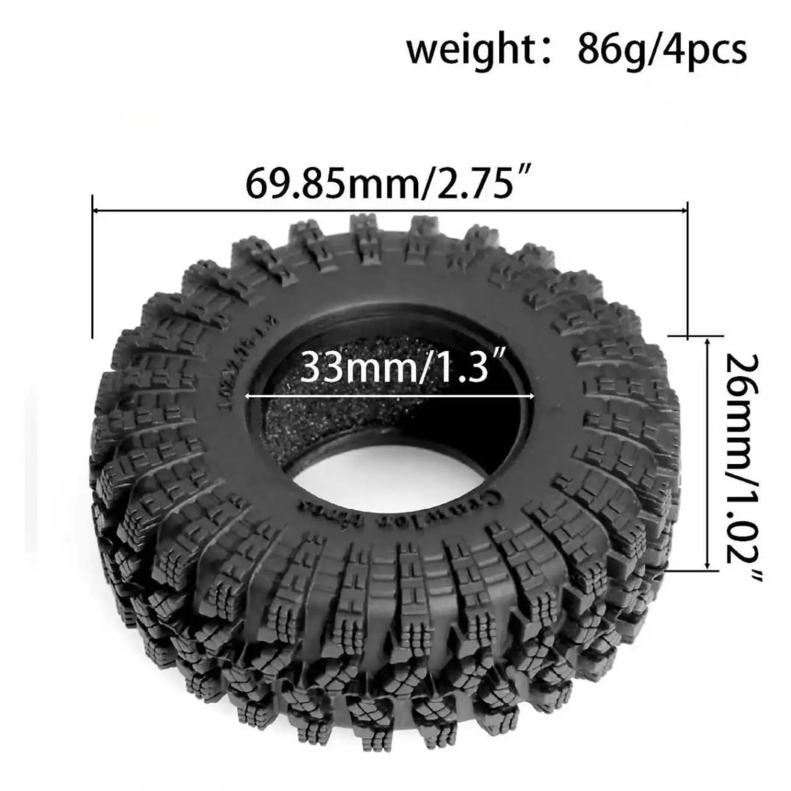 Pneumatici Per Redcat Per Ascent18 Per Traxxas Per TRX4 1/18 1/24