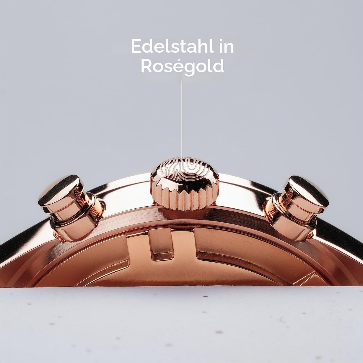 HOLZKERN Herren-Quarzuhr Chronograph Relational Marmor/Roségoldfarben