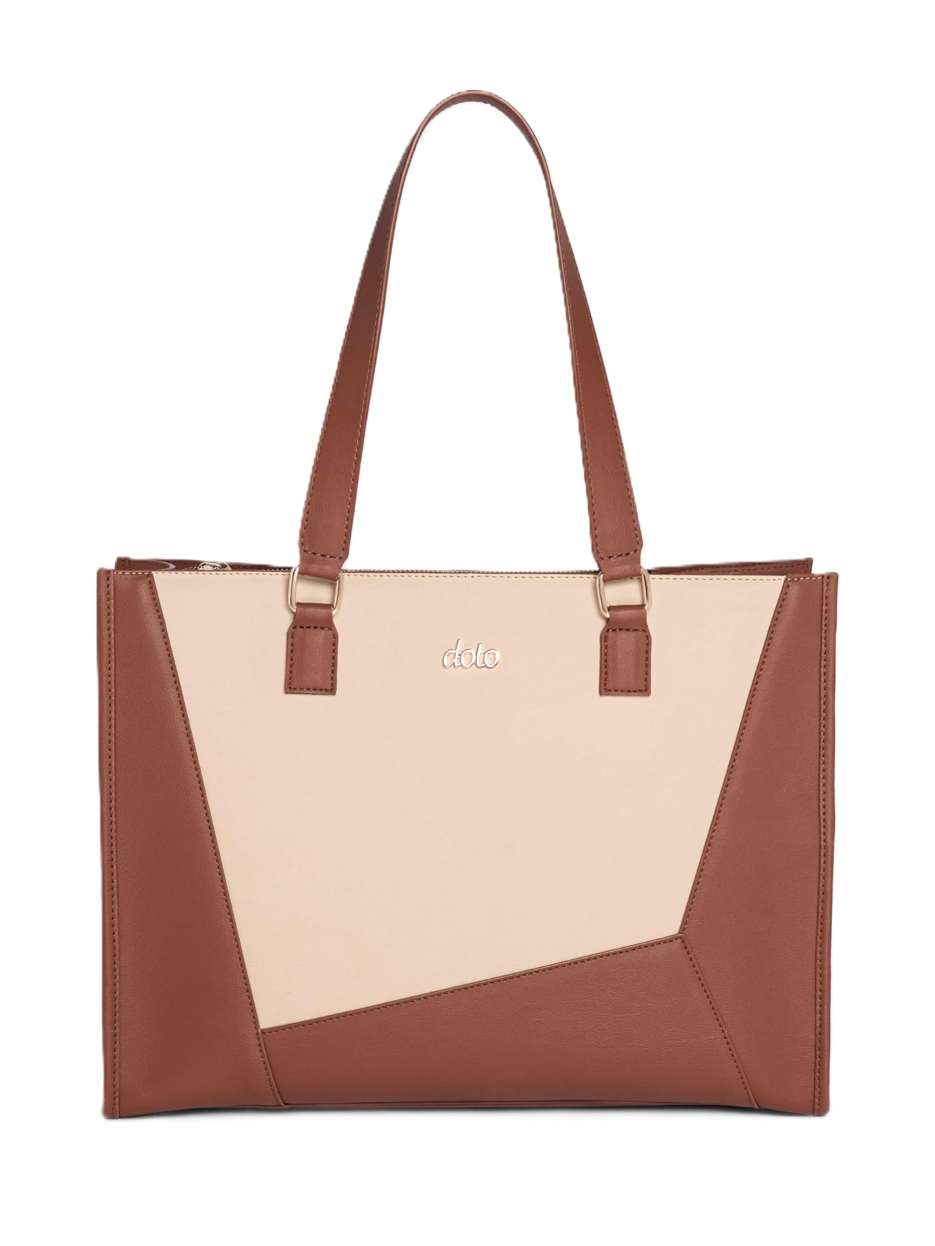 Gokyo Office Tote Bag for Women | Premium Vegan Leather Work Tote with Laptop Compartment | Structured Shoulder Handbag for Office-picture-31