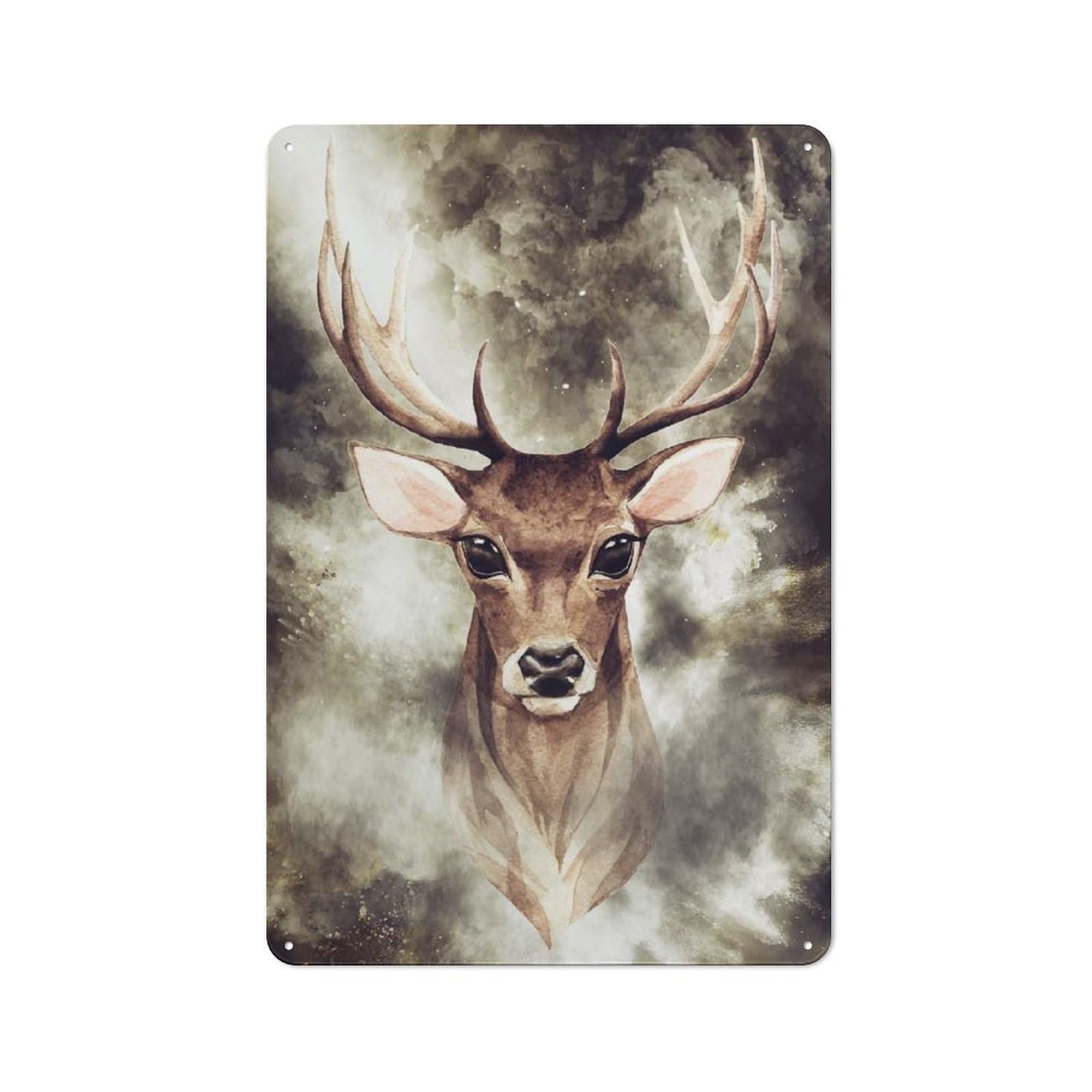 Deer Vintage Tin Sign 30x20cm, Rustic Bistro Wall Plaque for Coffee Bar, Kitchen, Bistro Or Tea Corner