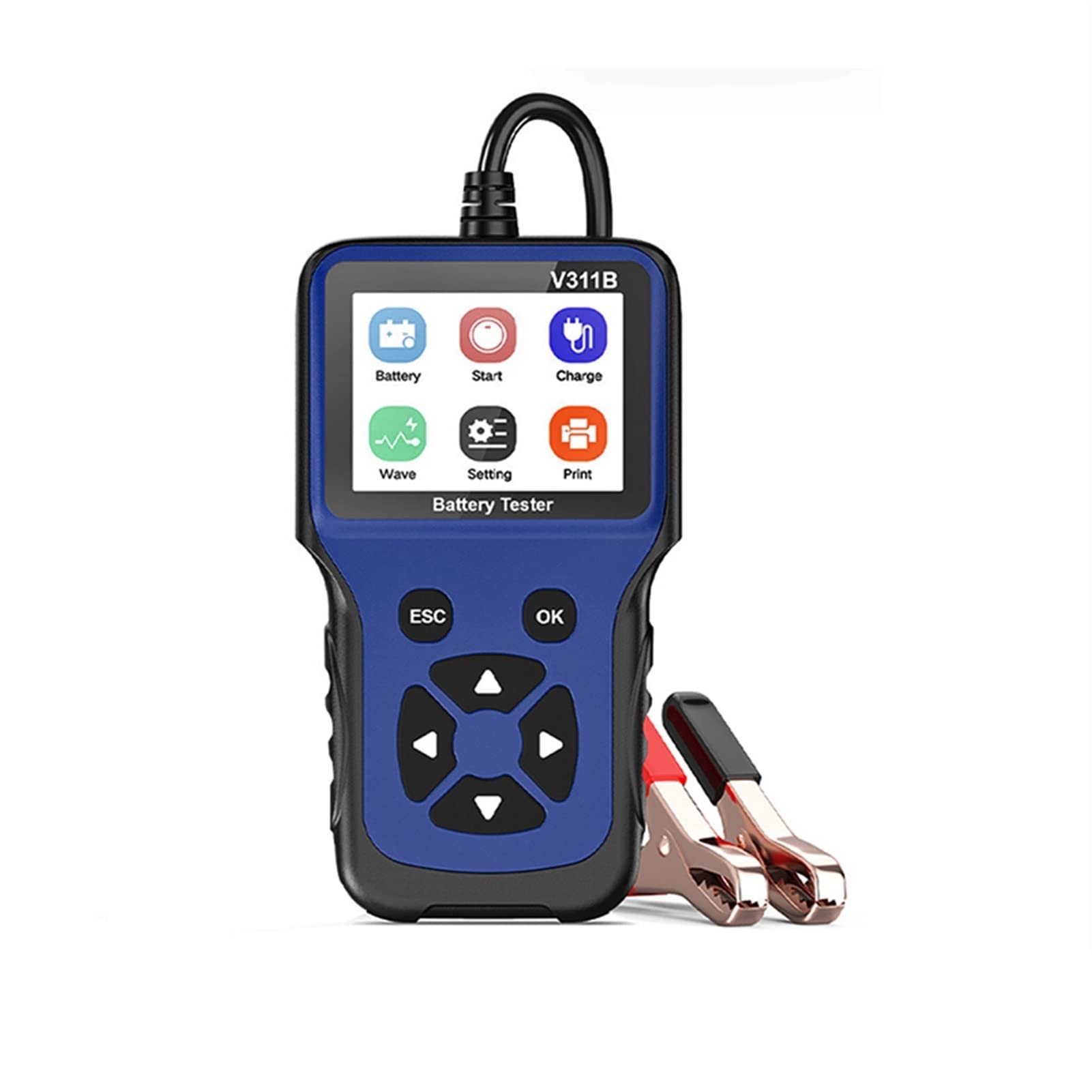 Tester batteria V311B 12V. Analizzatore di caricabatterie for batterie for auto 200 0cca. Tester di caricamento del circo di ricarica a motore di caricamento del caricatore 12 Volts Tool Test Battery