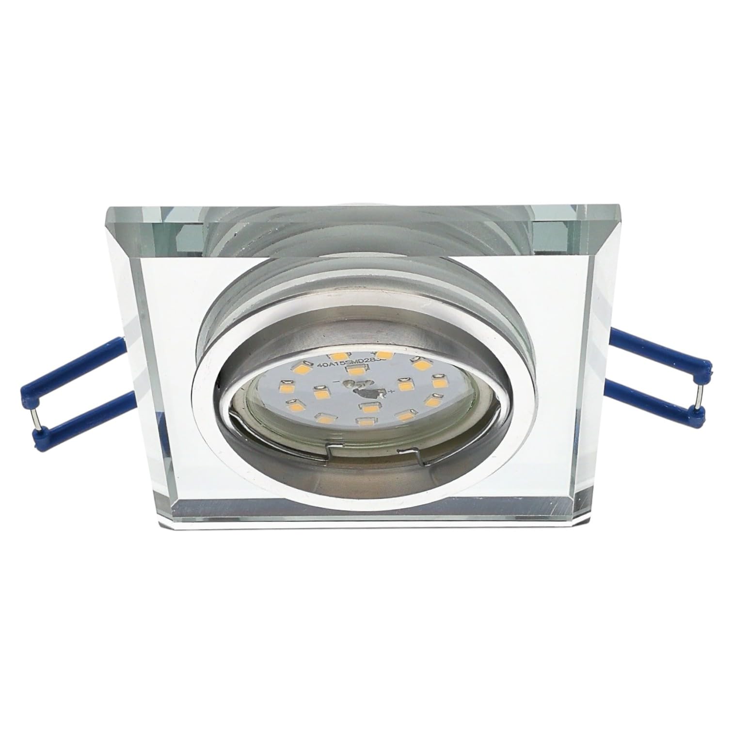 Trango 6er Set LED Einbaustrahler 6729S-06MO Einbauleuchten, Deckenstrahler, Strahler aus Glas & Alu inkl. 6x 5 Watt LED Modul Ultra flach Deckenspots, Einbauspots, Spots