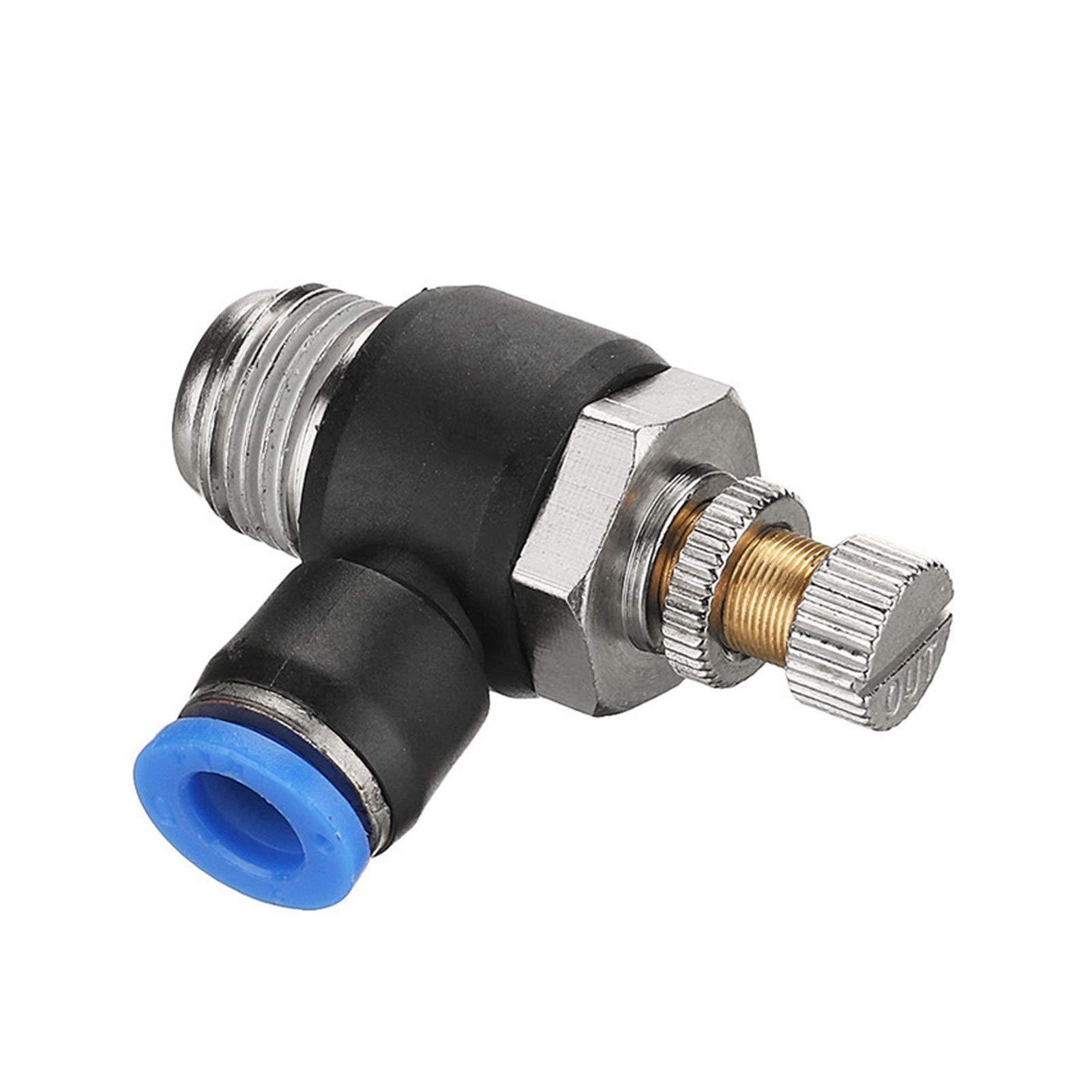 5pcs Série pneumatique Connecteur SL 8-01 8-02 8-03mm réglable Joint Papillon Rotation à 360 degrés,Matériau Durable(8 03)