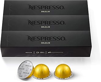 Nespresso Capsules Vertuo, Solelio, Mild Roast Coffee, 30-Count Coffee Pods, Brews 7.8 oz