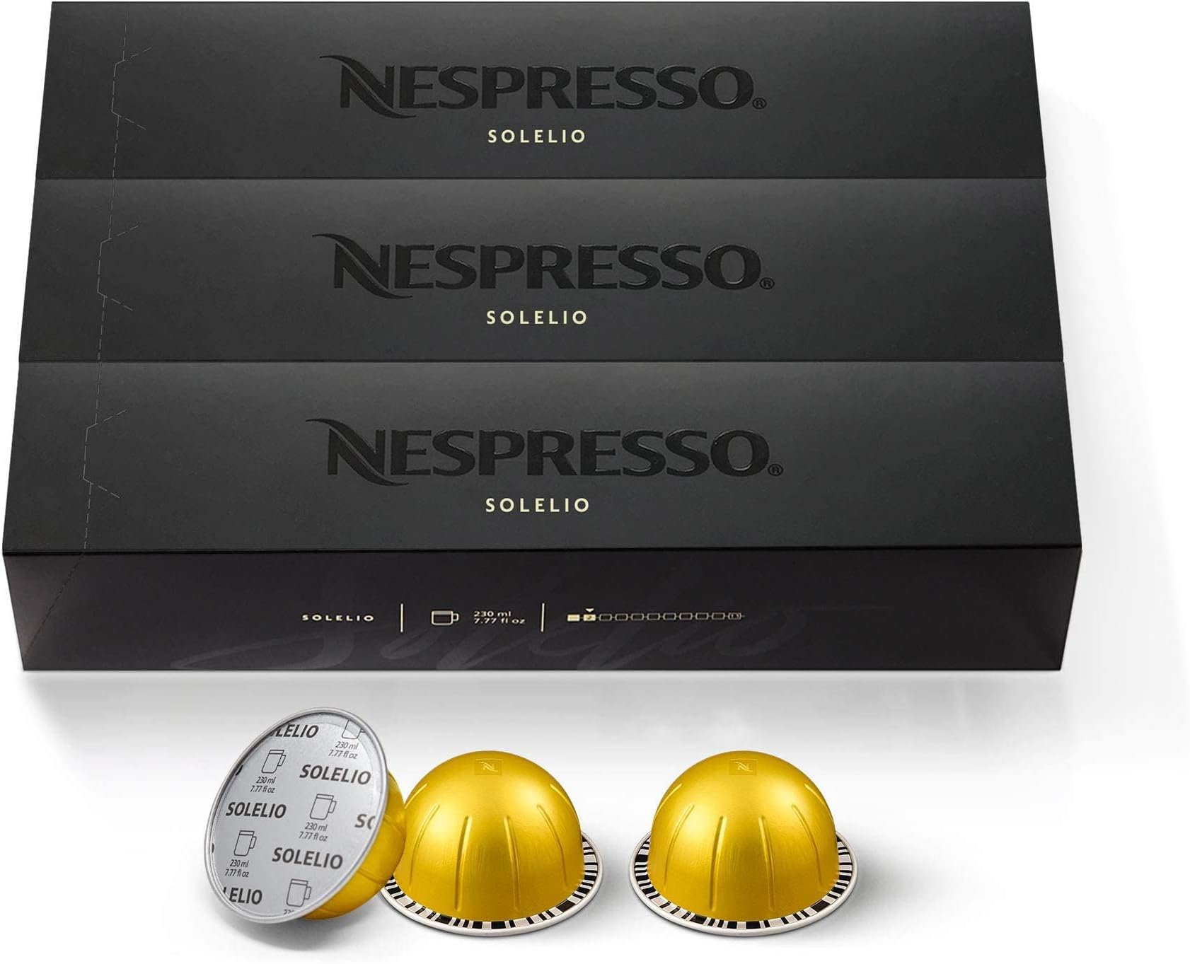 Nespresso Capsules Vertuo, Solelio, Mild Roast Coffee, 30-Count Coffee Pods, Brews 7.8 oz.