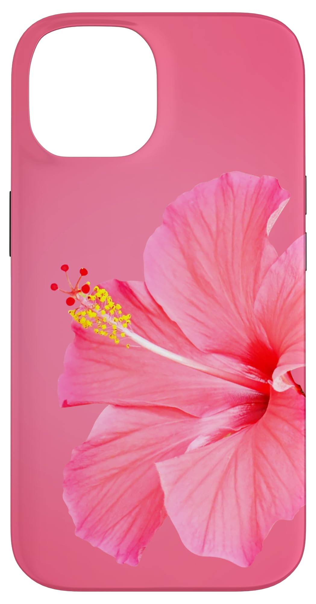 Pink Hibiscus Vibrant Flower Tropical Aesthetic Summer Case for iPhone 14