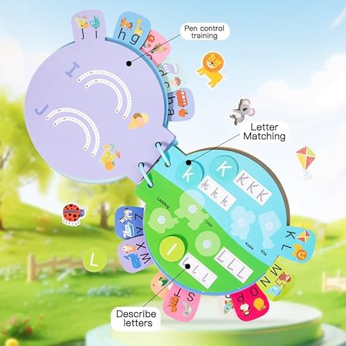 Alphabet Busy Book for Toddlers | ABC Learning Book for Kids Ages 3+ | Montessori Preschool Activity Book | Reusable Educational Quiet Book - Image 9