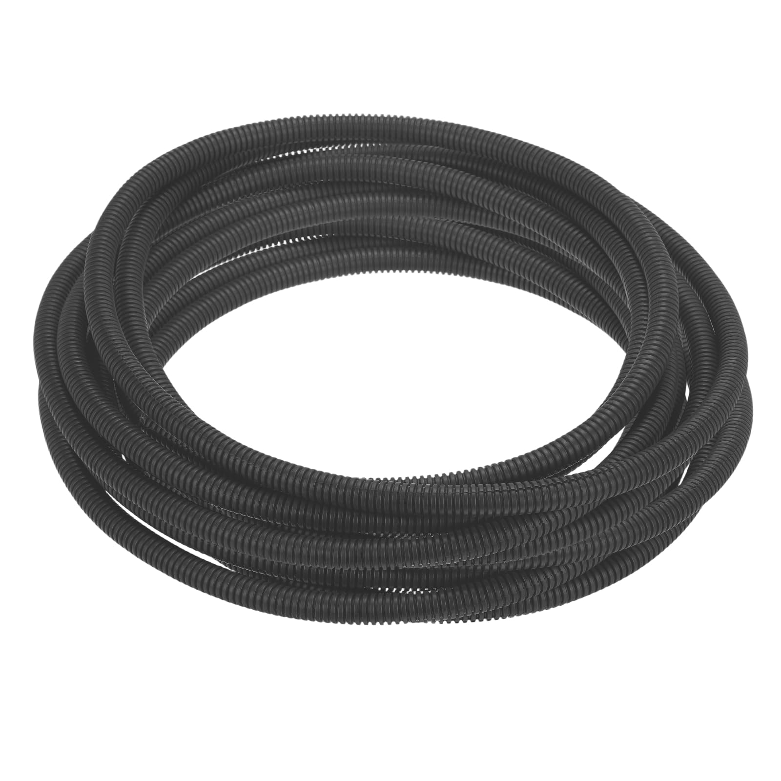 sourcing map Split Wire Loom Tubing 1/2"(12mm) ID 50FT(15m) Wire Loom Tubing Heat & Cold Resistant -40F to 257F Plastic Flexible Conduit Cord Protector for Electrical Wires Cable, Black — image 1