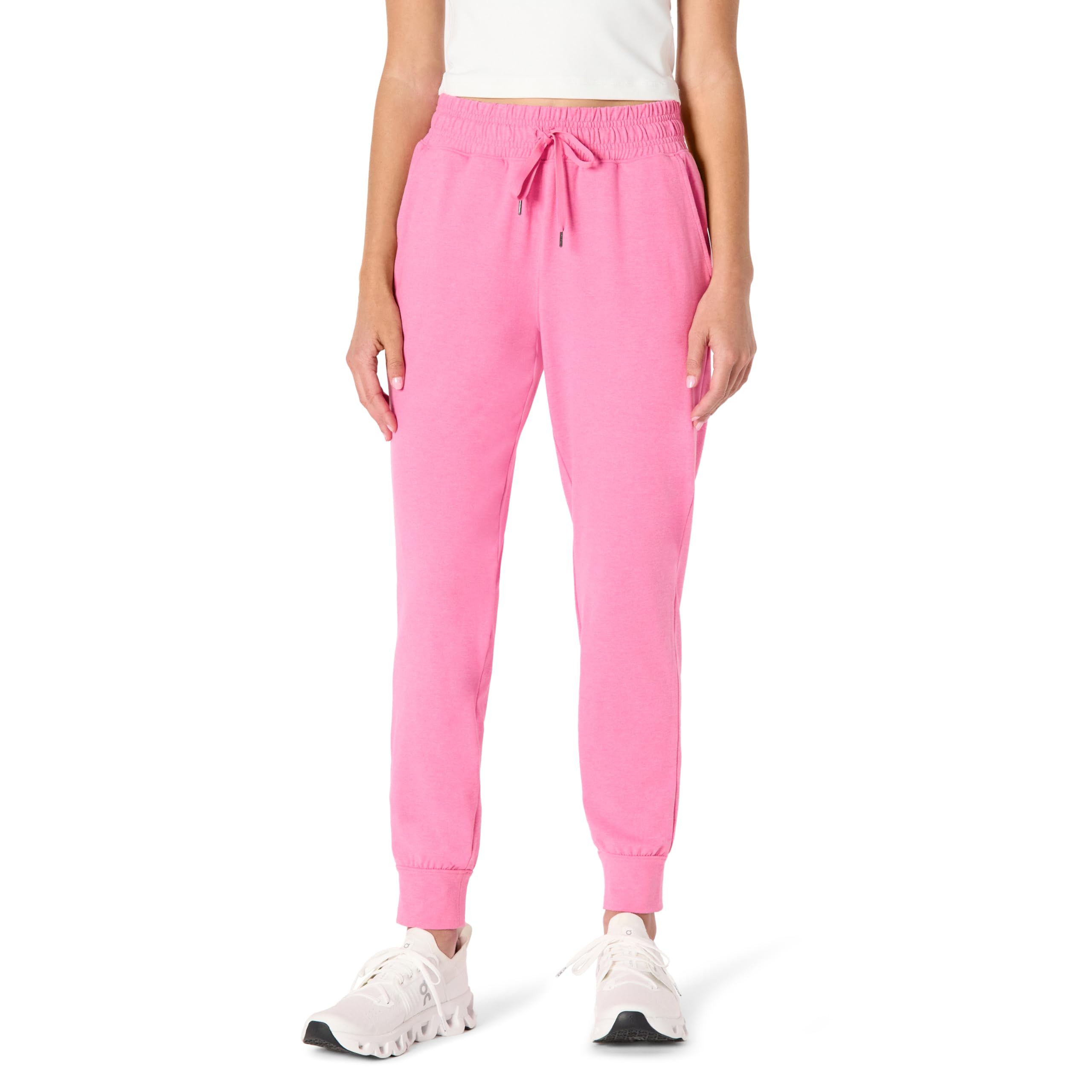 Amazon Essentials Damen Athletische, Weiche, Leichte Stretch-Trainings-Jogginghose Trainingshose, Rosa Space-dye, XS