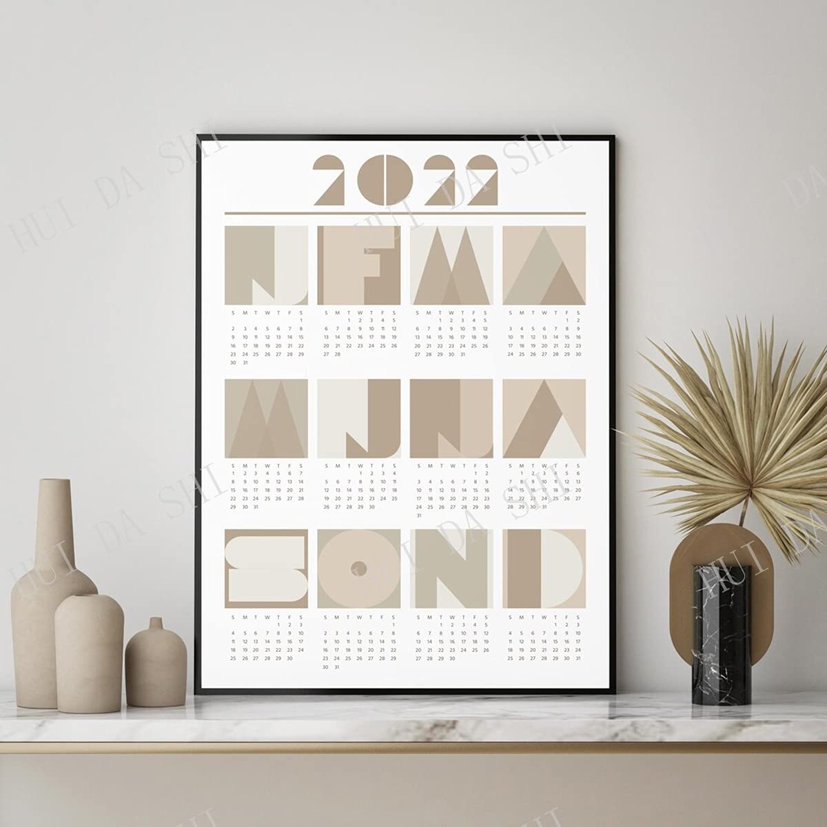 Calendario da scrivania 2022 Calendario Minimalista del Calendario Neutro Calendario Geometrico del Calendario del Calendario del Calendario del Calendario Lista delle Cose da Fare