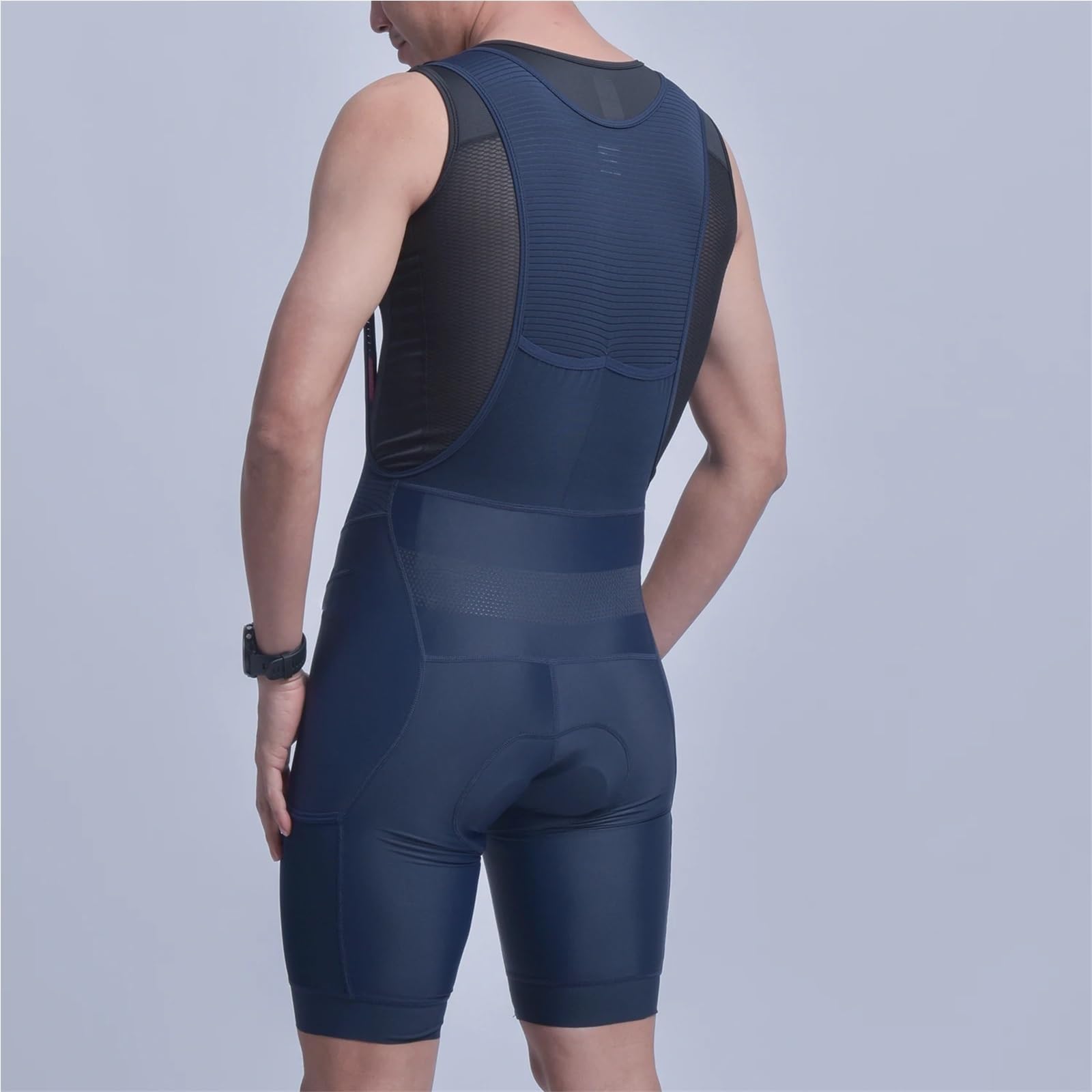 Pantaloncini da Ciclismo con Bretelle, Tasca Laterale con fondello, for 7-8 Ore Pantaloncini da Ciclismo con Bretelle per Gli Uomini(XXL)