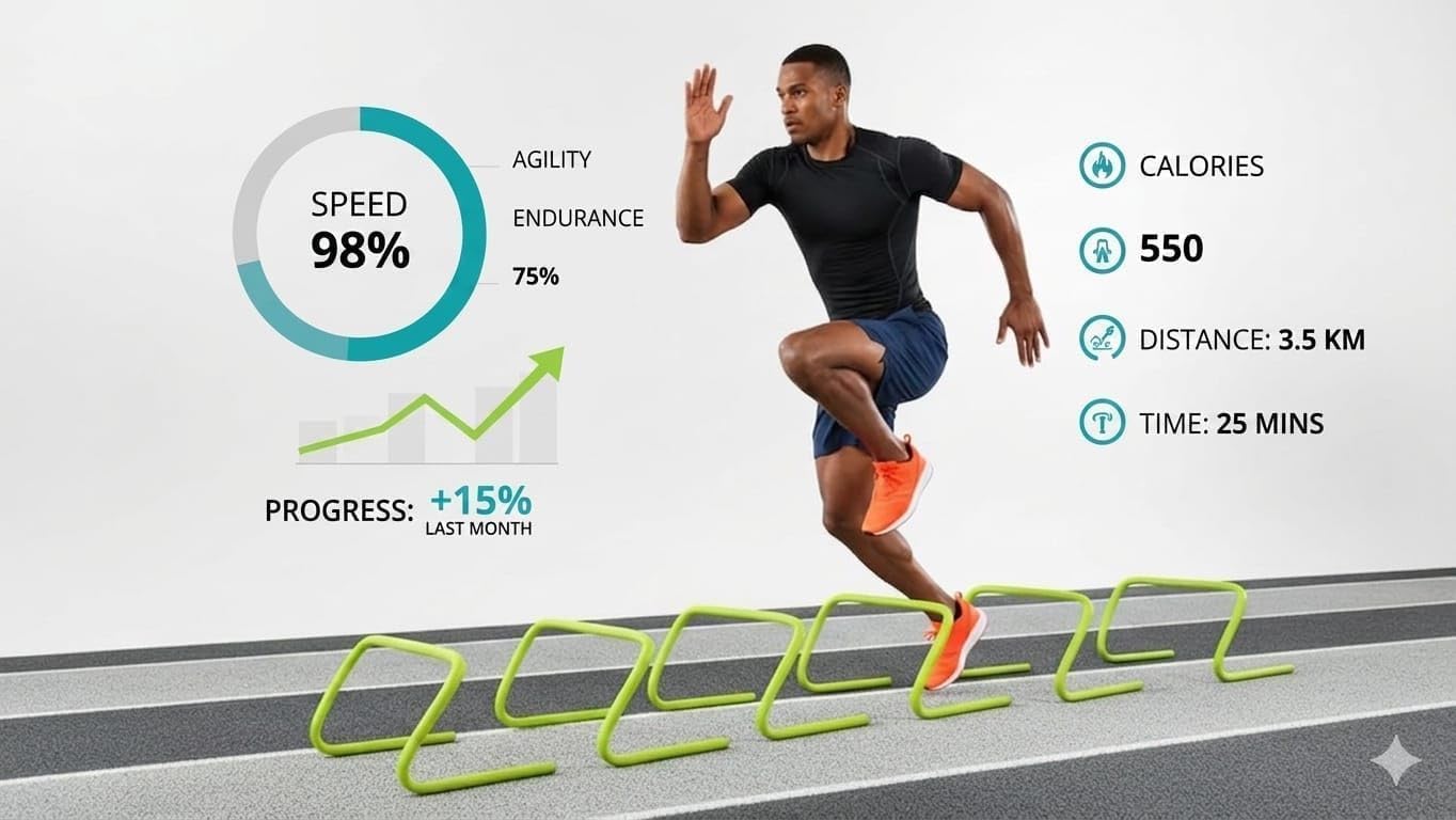 9 Inch Set of 6 Yellow Agility Speed Hurdles for Sports Training Football Soccer Basketball Track Field Plyometric Drills Footwork Balance Coordination Jump Lateral Agility Exercise Fitness Equipment image 2