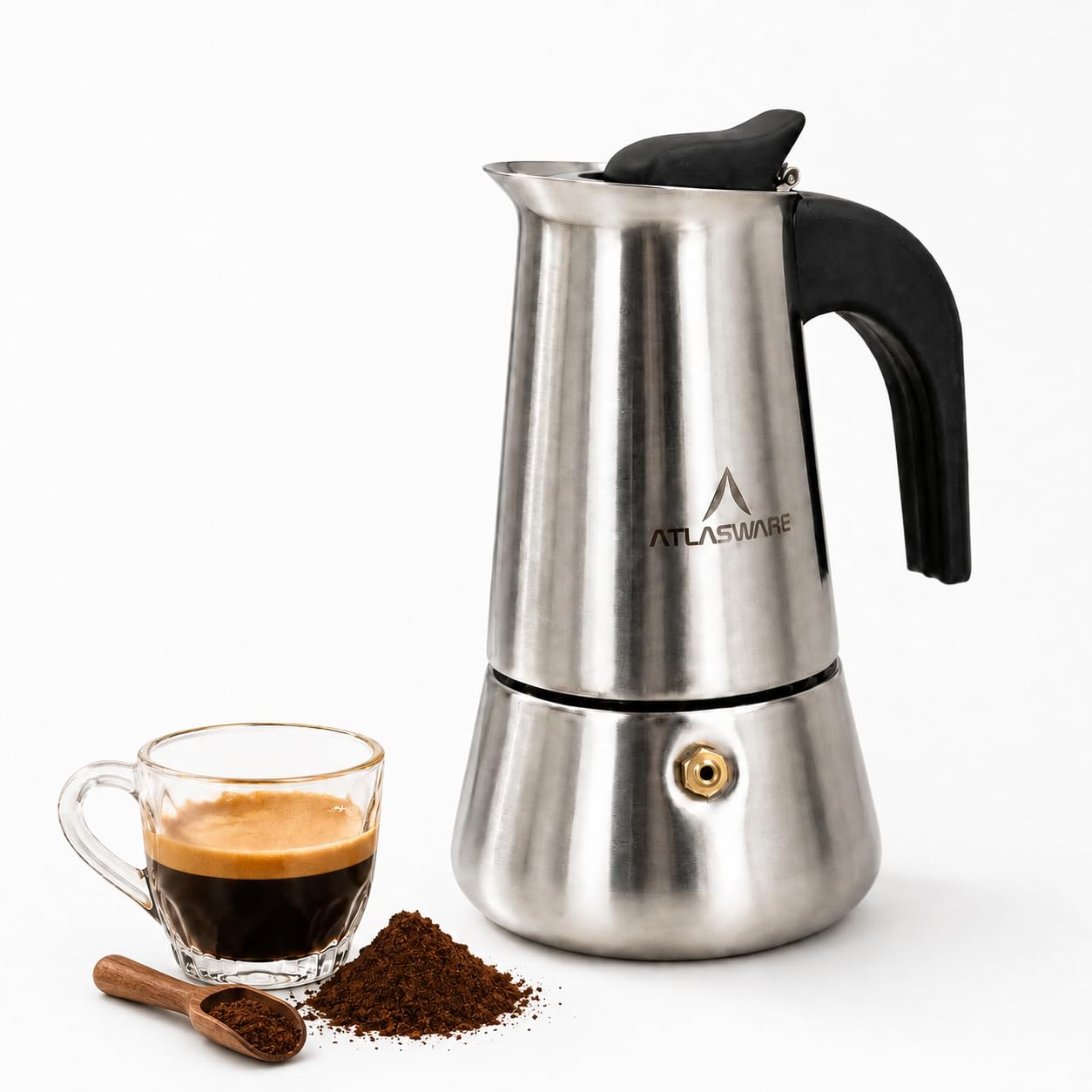 Stainless Steel Stovetop Espresso Coffee Maker | Premium Moka Pot Coffee Percolator | Italian Style Espresso Maker for Home, Office & Travel | Induction & Gas Compatible-image-28