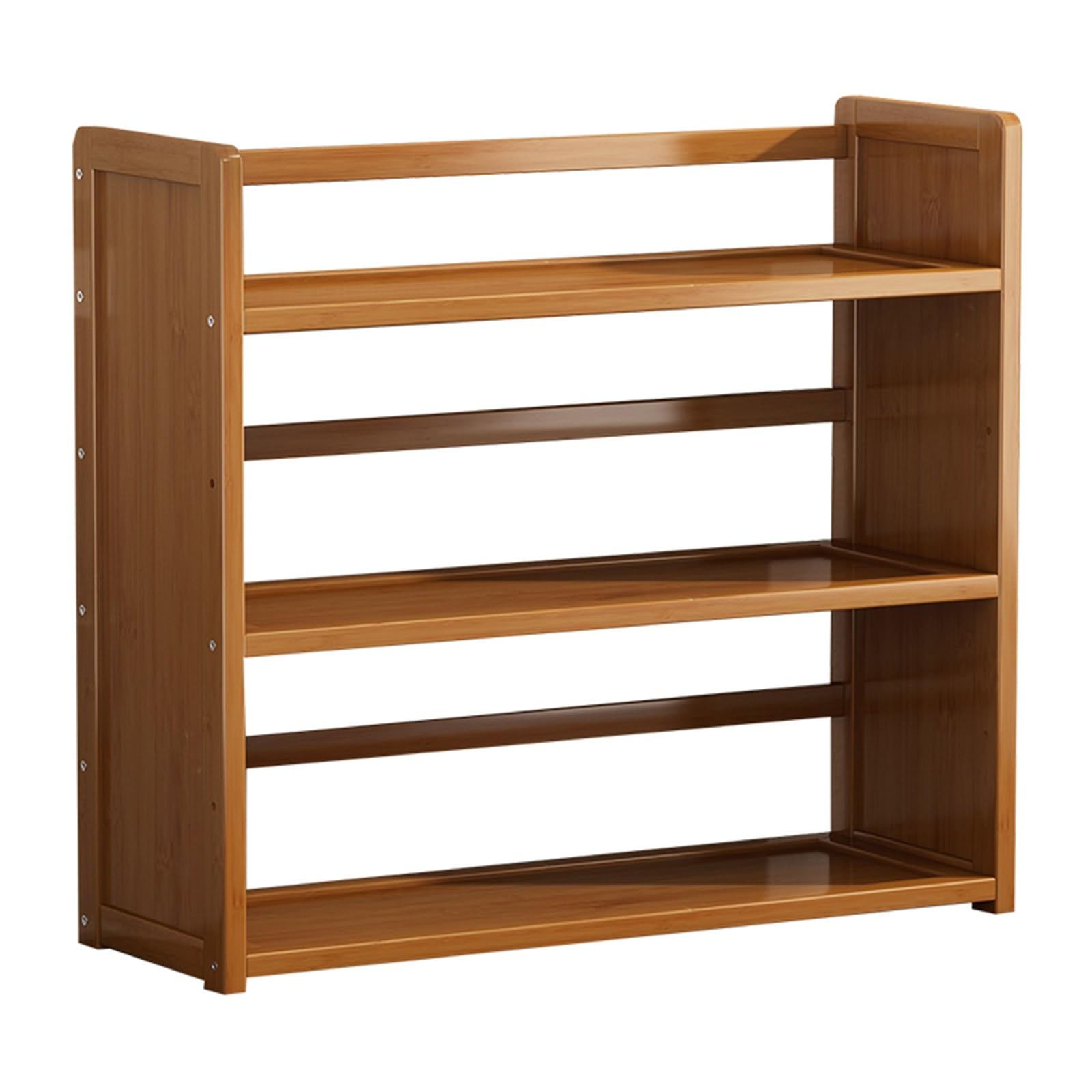 Bamboo Desk Shelf Organizer,2/3/4 Tier Shelving Unit,Office Storage Rack Tabletop Bookshelf Multipurpose Shelves,Free Style Display Desktop