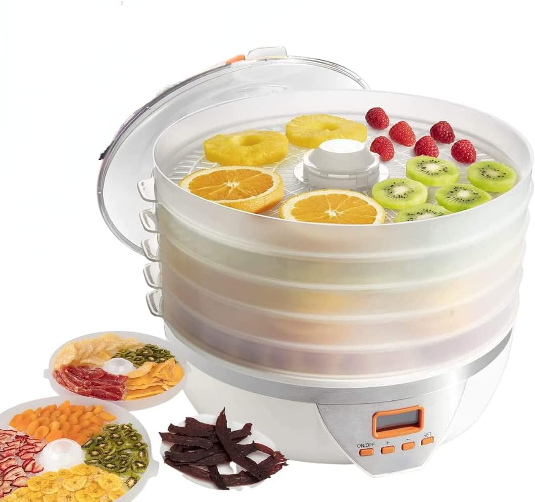 Powerful 5Tray Dehydrating Machine with Digital Temperature Controls Perfect for
