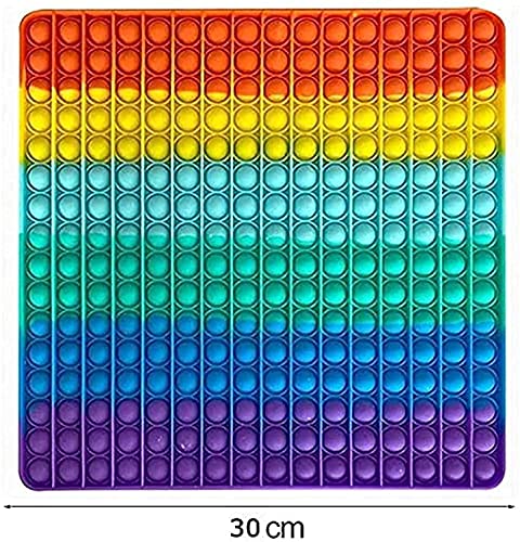 Fidget toy,256 bolhas Pop Its, tamanho grande empurrar seu brinquedo quadrado,Jumbo Pop Its 400 bolh