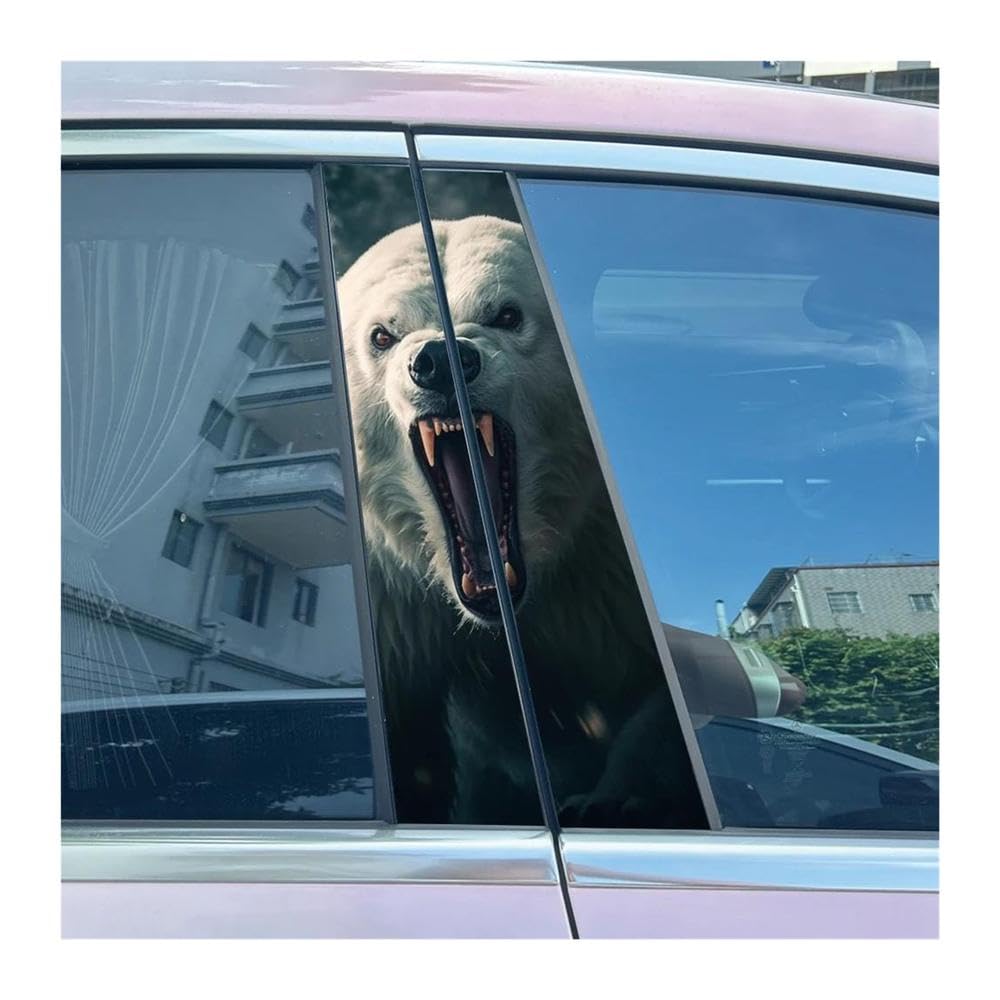Autocollants pilier B voiture étanches sticker colonne centrale chien effrayant auto