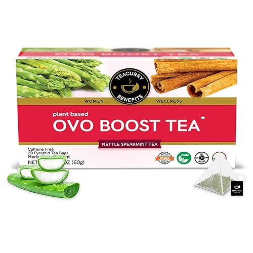 TEACURRY Té Ovo Boost (paquete de 1 mes  30 bolsas de té) - Para la ovulación y mejores días de huevo (hecho en la India)