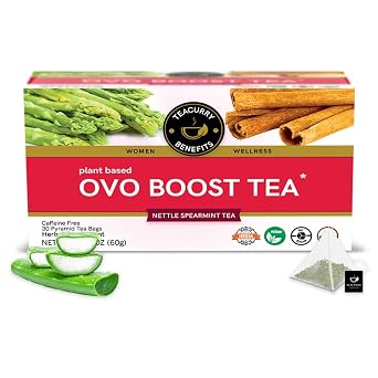 TEACURRY Ovo Boost Tea 1 شهر حزمة | 30 أكياس الشاي- للإباضة وأفضل البيض DaysMade في الهند