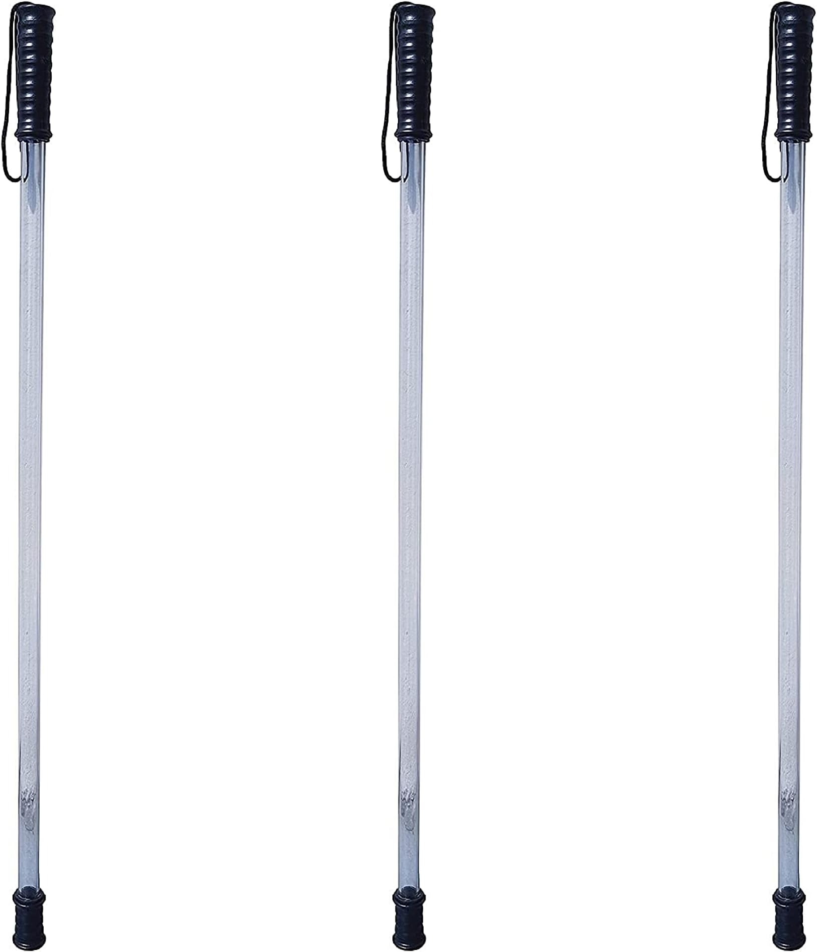 Robustt Polycarbonate Security Stick (Pack of 3) High Impact Resistance, Durable, Light Weight, Scratch Proof, Anti Slip Bottom Security Stick/Walking Cane