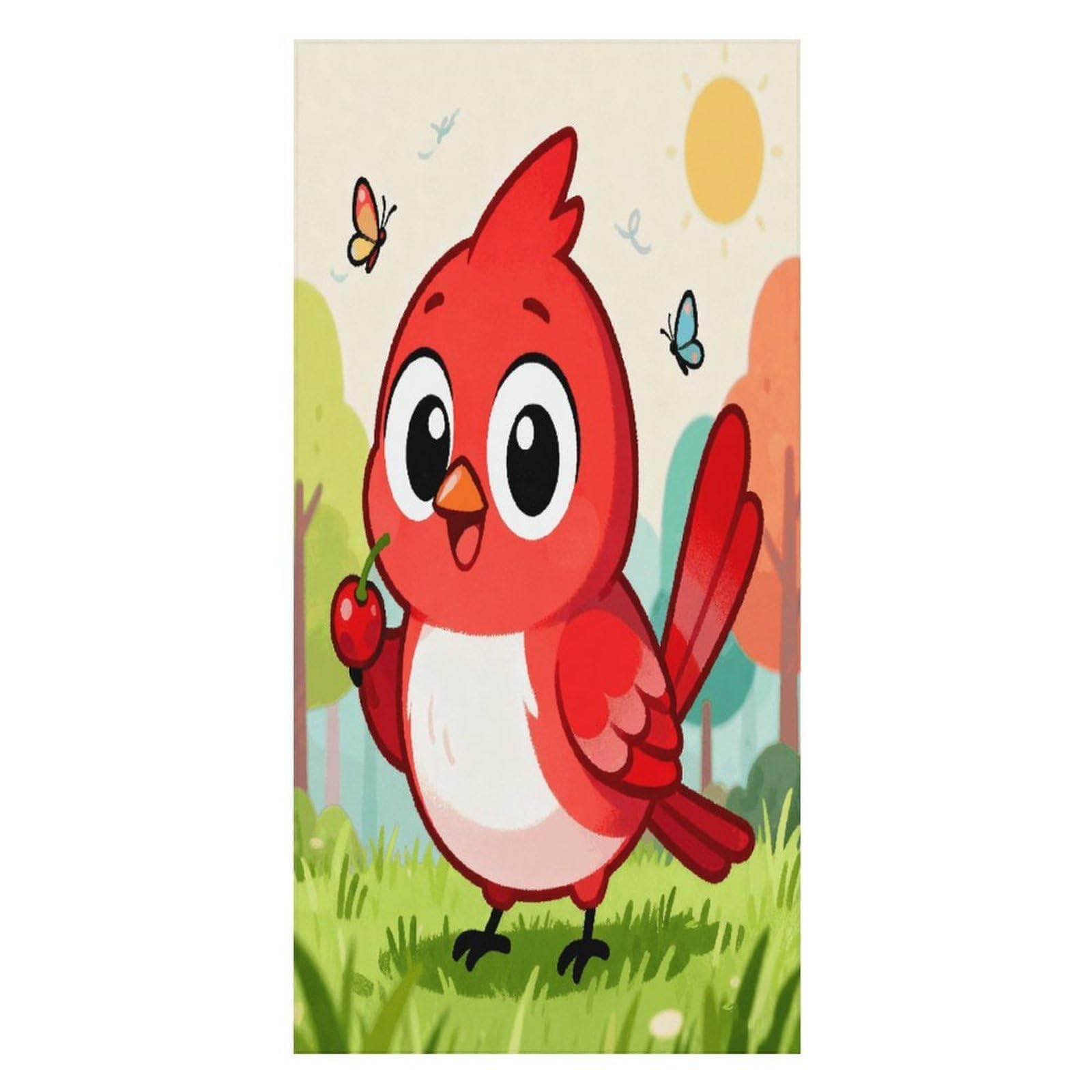 FekiLoot Cardinal Beach Towel Oversized Bath Towel Ultra Soft Pool Towel Cozy Swim Towel Silky Lounge Towel Quick Dry Travel Towel Gentle Absorbent Towel for Adults Women Men