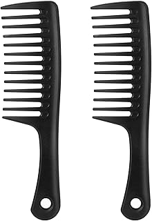 JIANYI Wide Tooth Comb, Detangling Hair Brush, Care Handgrip Heat Resistant Styling Combs for Curly Dry Wet Long Thick Hai...