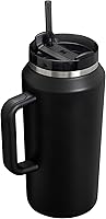 Vista 100 de STANLEY Quencher H2.0 Vaso Térmico con asa y pajilla, 64 onzas, tapa Flowstate de 3 posiciones, gran capacidad para viajes y deportes, vaso de acero