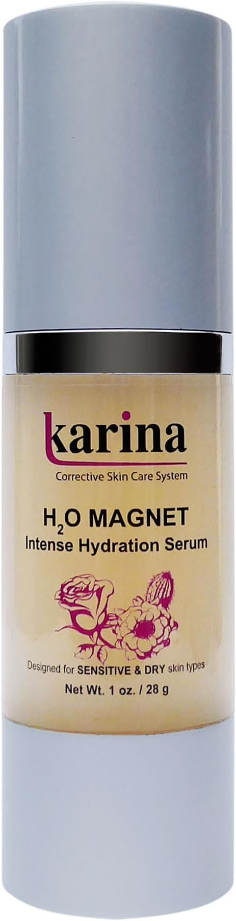 Karina Skincare H2O Magnet Face & Eye Serum – Hydrating Serum with Sodium Hyaluronate & Botanical Extracts – Reduces Fine Lines, Puffiness & Dryness – For All Skin Types – 1 oz