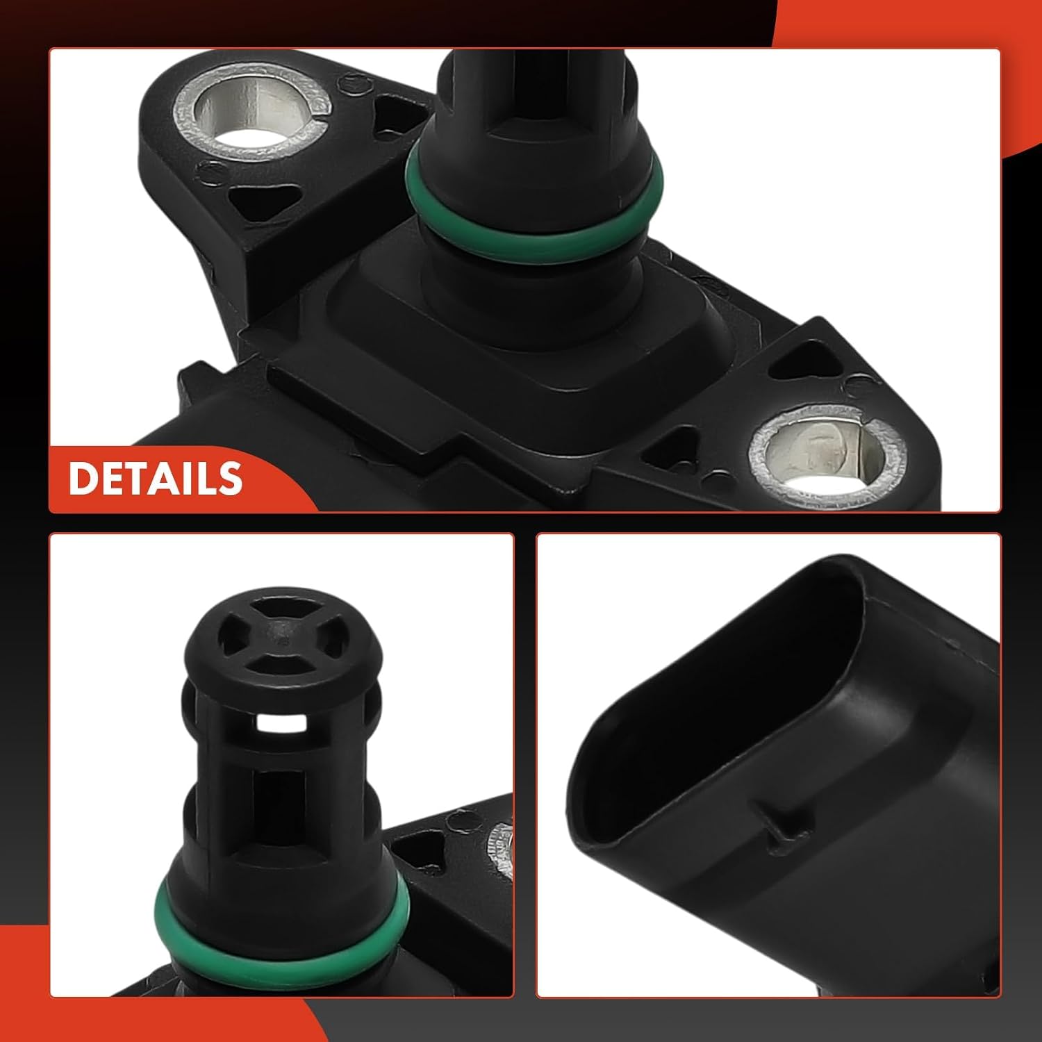 A-Premium Turbocharger Boost Sensor Compatible with BMW 320i 328i 528i 750i 750Li 228i xDrive, 328i GT xDrive, X5, 528i, X3, 428i, 428i xDrive Gran Coupe, X1, X7, X4