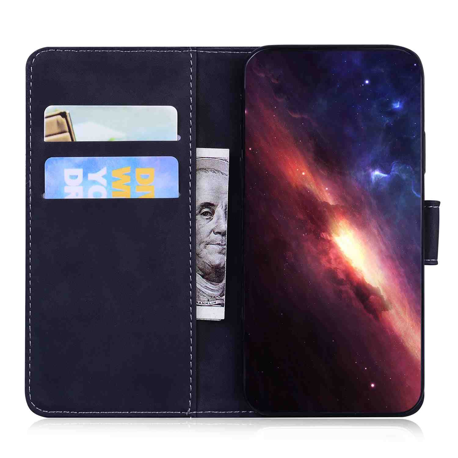 QIWEIQING Compatibili con Motorola Moto G 5G+ Custodia Libro Pelle PU e TPU Silicone con Chiusura Magnetica Portafoglio Libretto Bumper Case per Motorola Moto G 5G Plus Red wine HX