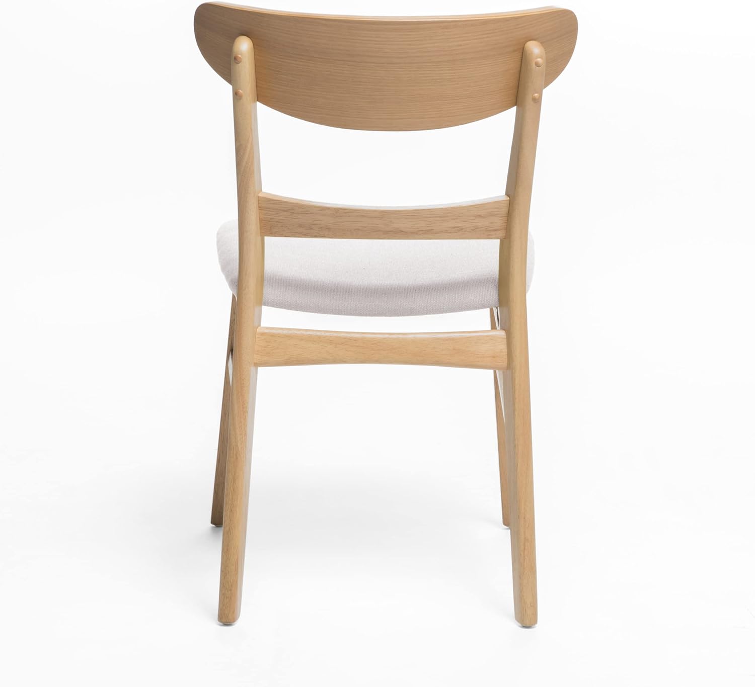 Christopher Knight Home Frederica Mid-Century Modern Dining Chairs (Set of 4), Light Beige and Natural Oak