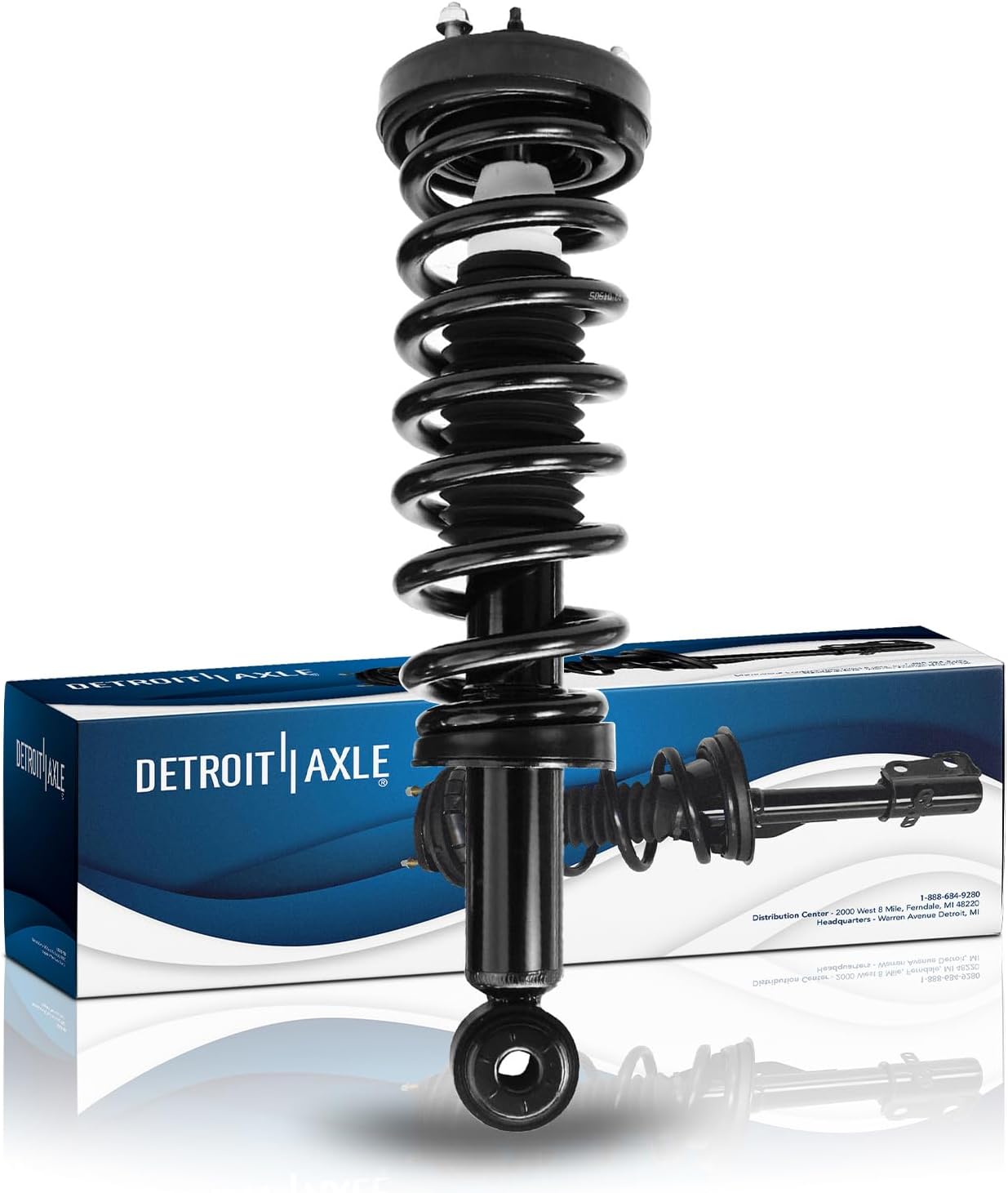 Detroit Axle - 2WD Front Strut for 2004-2008 F-150 Lincoln Mark LT Strut w/Coil Spring Assembly 2005 2006 2007 Replacement Suspension