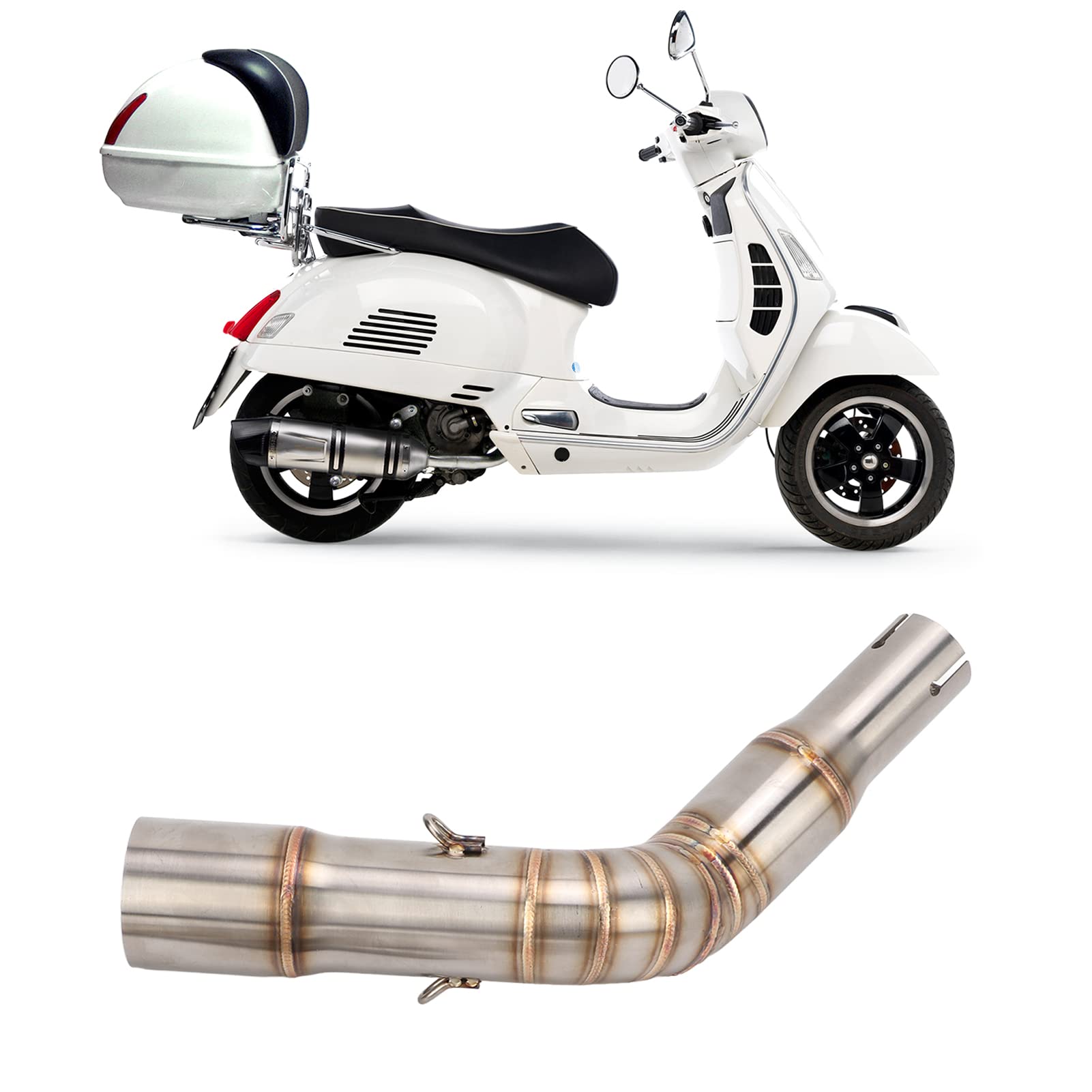 Auspuff-Mitte-Verbindungsrohr aus Metall Ersatz für GTS 125 250 300 2008-2021