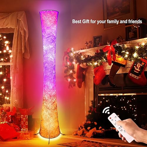 Miniatura 7 de Lámpara de pie, lámpara inteligente LED que cambia de color RGB, sincronización de música, control remoto por aplicación, lámpara de pie de 62