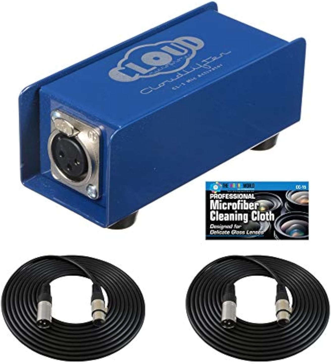Cloud Microphones Cloudlifter CL-1 Mic Activator + Extra Two (2) XLR Cables Bundle