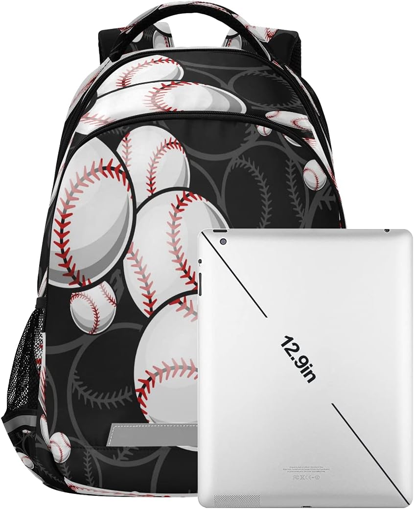 AUUXVA Sport Ball Baseball Theme Backpack School Bookbag Laptop Purse Casual Daypack for Teen Girls Women Boys Men College Travel - Image 7