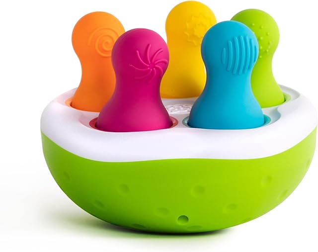 Fat Brain Toys F248 Fat Brain SpinnyPins, Kids Preschool, Spinning and Sorting Building Sets, Early Development Toy for Babies Aged 18 Months and Older, Multicoloured