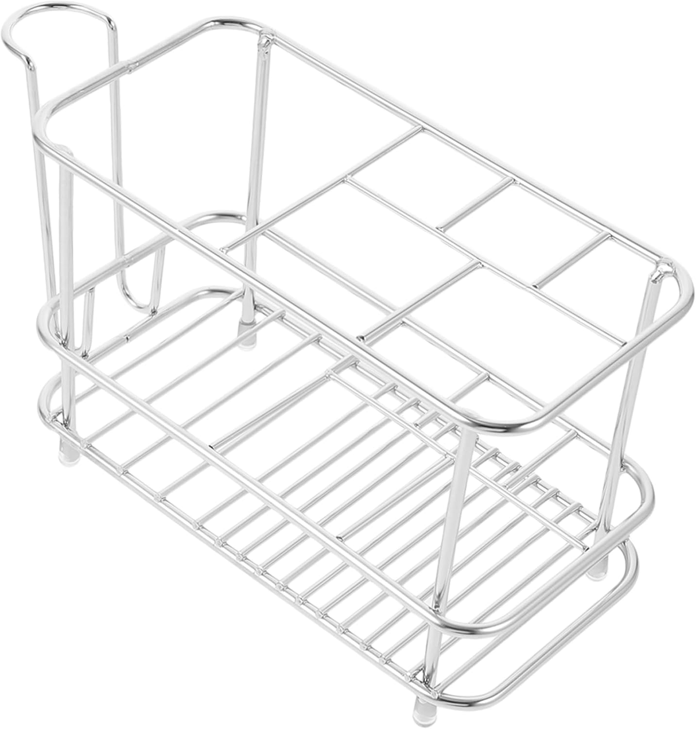 Alipis 4pcs Stainless Steel Toothbrush Holder and Toothpaste Organizer for Bathroom Countertop Multi-Functional Stand for Electric Toothbrushes and Accessories Space-Saving Design