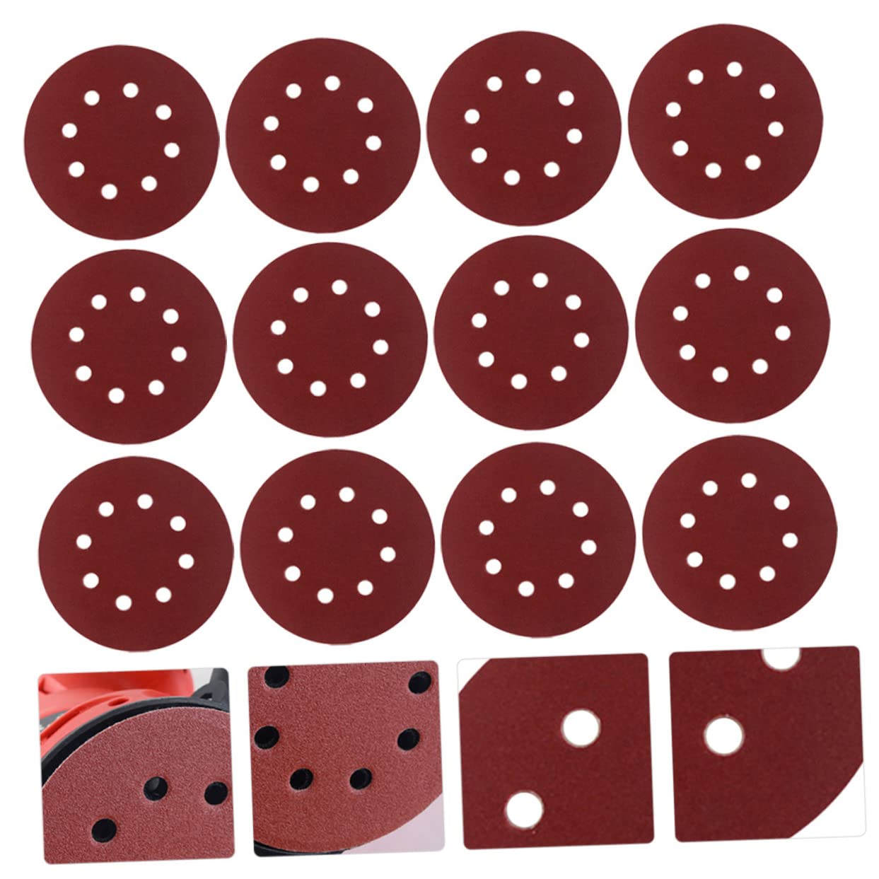 Gatuida 100 Pezzi Dischi Abrasivi Rotondi Floccati Da 5 Pollici Carte Abrasive Per Lucidatura Del Legno e Metallo Set Assortito 10 Grane (60 80 100 120 180 240 320 400 600)
