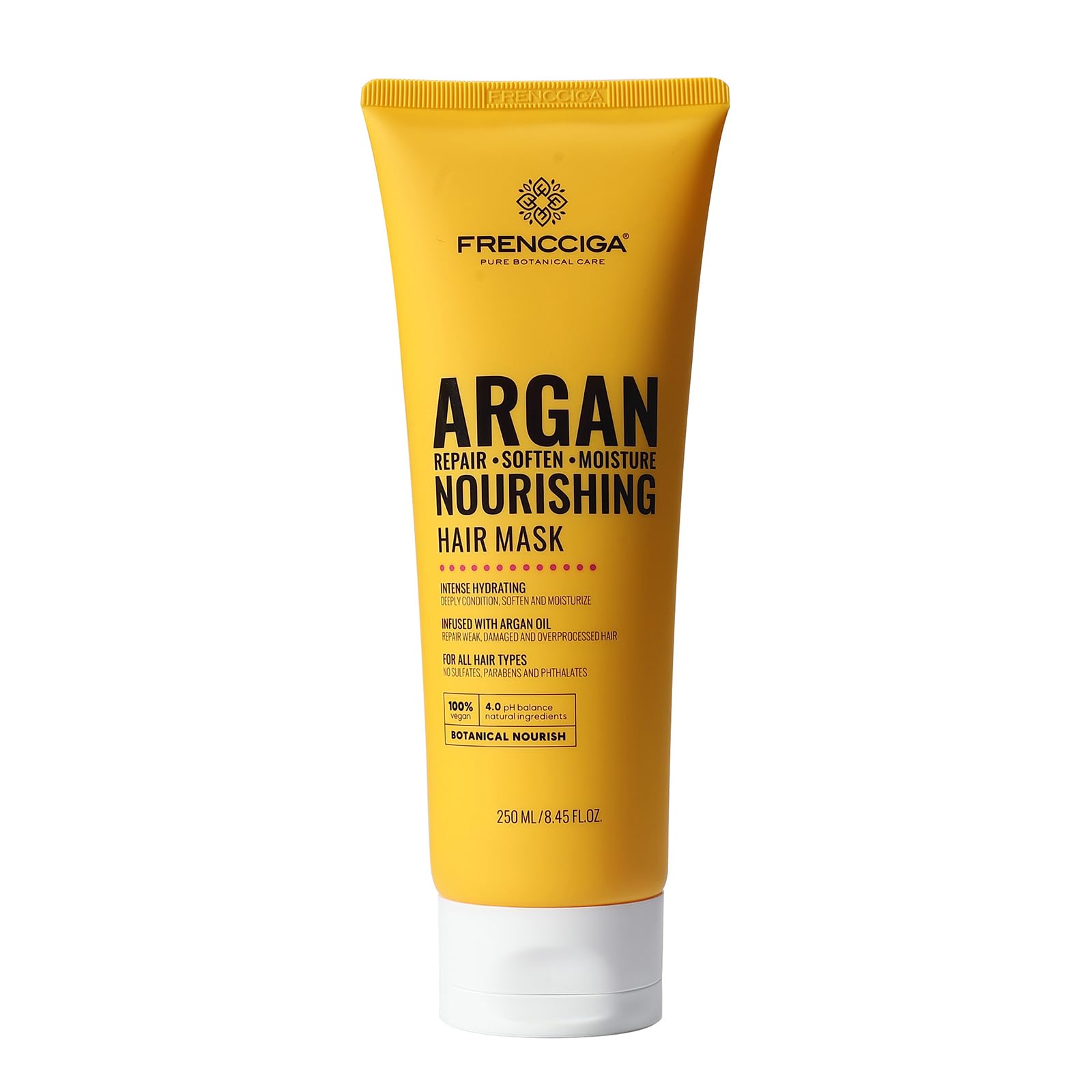 Moroccan Argan Oil Hair Mask, Deep Moisturizing Nourishing Conditioner Restores Elasticity & Adds Shine for Damage & Dry Hair 8.45 FL.OZ